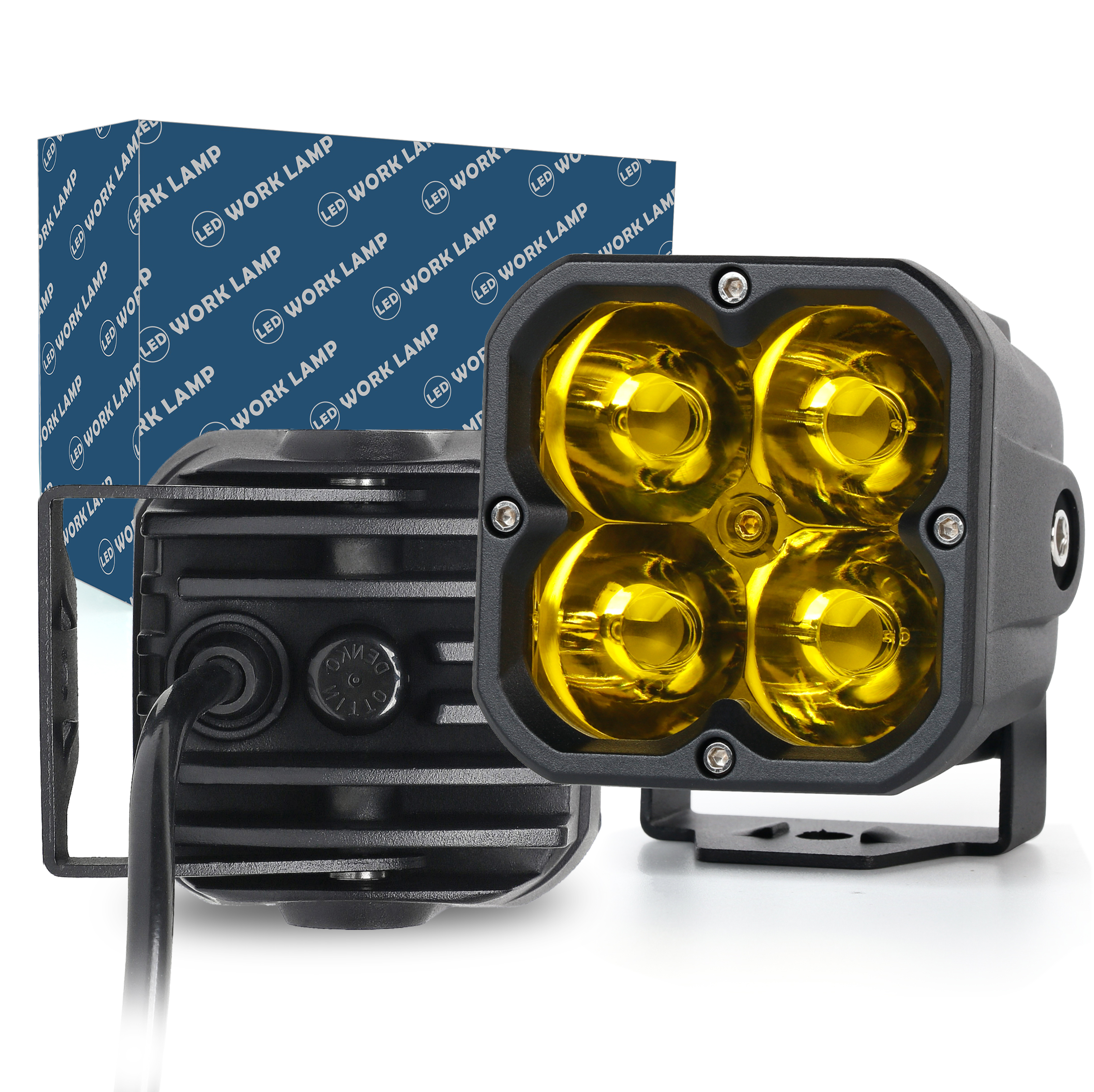 Premium 5G  3″  20W  LED Work Lights Spot Beam(Yellow)