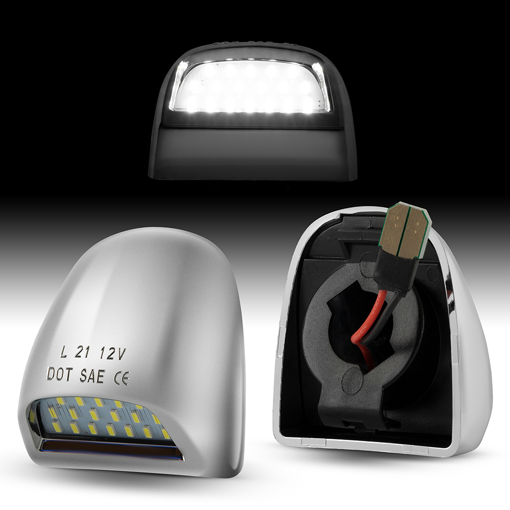 Sliver Chrome Chevrolet  Silverado LED License Plate Light