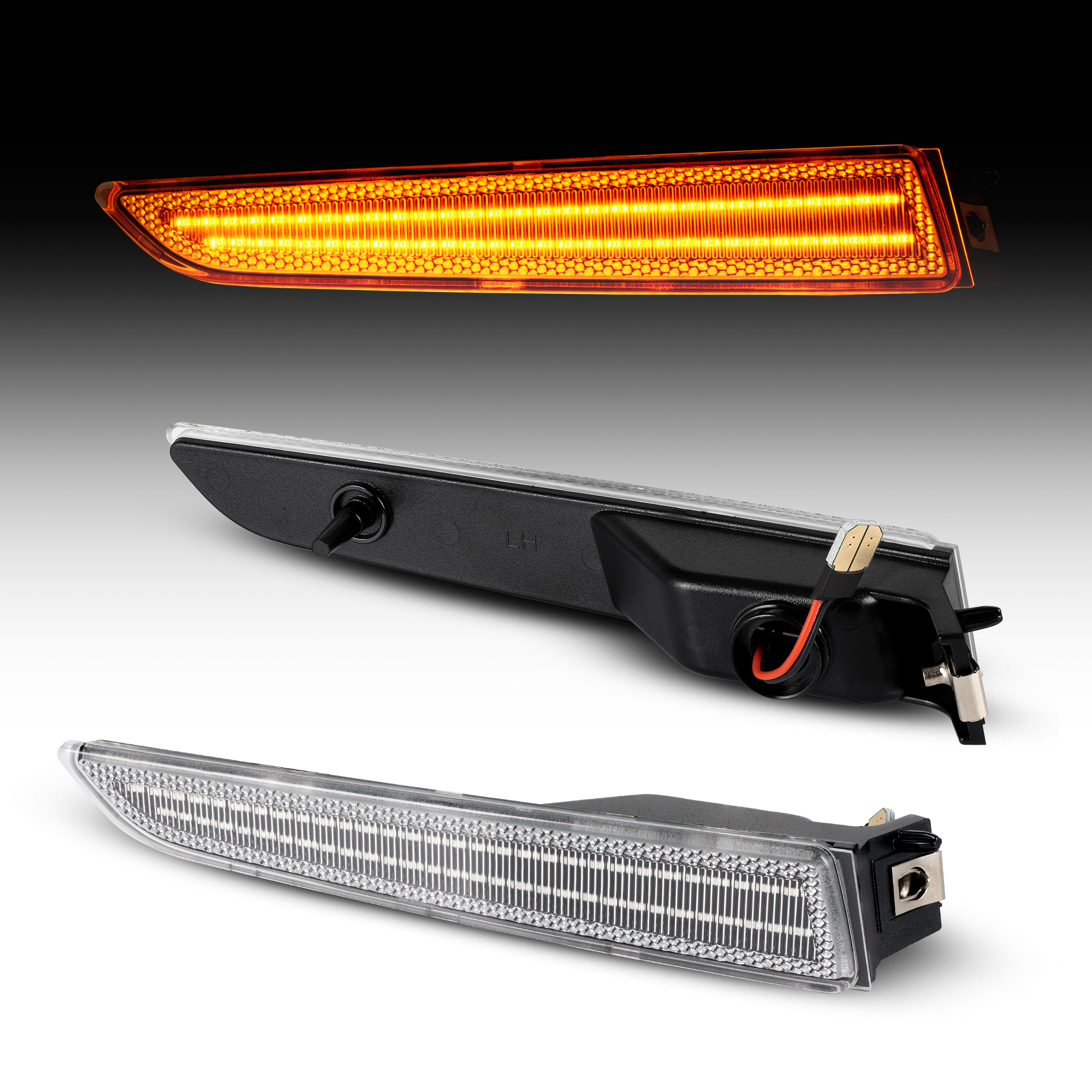 Ford Fusion 2010 LED Bumper Side Marker
(Clear Len)(Smoked Len)(amber Len)
1set=2pcs 