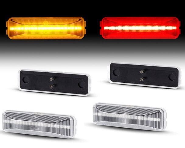 Dodge Ram 2500 Bumper LED side marker
(Clear Len)(Smoked Len)
1set=4pcs
2PCS RED LEN+2PCS AMBER LEN
